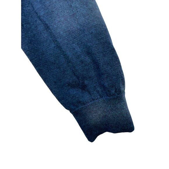 Calvin Klein Mens Merino Wool V-Neck Sweater L/G Navy Blue - Picture 10 of 10